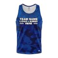 Custom Fully Sublimated USA FLAG Camo Three Pattern Blue Performance Tank Top 22212