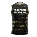Custom Fully Sublimated USA FLAG Camo Pattern Black Performance Sleeveless 22244