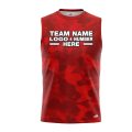 Custom Fully Sublimated USA FLAG Camo Two Pattern Red Performance Sleeveless 22268