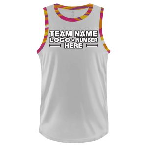 Custom Fully Sublimated Colors Two Pattern White Yellow Pink Purple Performance Basketball Uniform Jersey 22310
