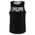 Custom Fully Sublimated Chip Four Pattern Black Blue Performance Basketball Uniform Jersey 22330