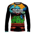 Custom Fully Sublimated Shark Pool Table Pattern Performance Long Sleeves 22396