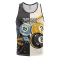 Custom Fully Sublimated Professional Pool Ball Pattern Performance Tank Top 22432