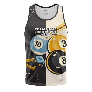 Custom Fully Sublimated Professional Pool Ball Pattern Performance Tank Top 22432