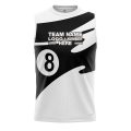 Custom Fully Sublimated Number Eight Pool Ball Pattern Black and White Performance Sleeveless 22452