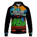 Custom Fully Sublimated Shark Pool Table Pattern Performance Sports Pullover Hoodie 22476