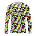 Custom Fully Sublimated Colorful Bowling Frenzy Pattern Performance Long Sleeves 22494