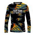 Custom Fully Sublimated Fireball Bowling  Pattern Performance Long Sleeves 22506