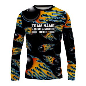 Custom Fully Sublimated Fireball Bowling  Pattern Performance Long Sleeves 22506
