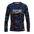 Custom Fully Sublimated Party Bowling Pattern Multicolor Performance Long Sleeves 22554