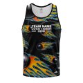 Custom Fully Sublimated Fireball Bowling Pattern Performance Tank Top 22582