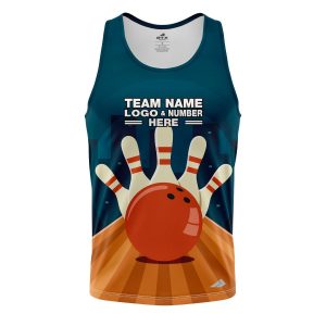 Custom Fully Sublimated Professional Bowling  Pattern Performance Tank Top 22590