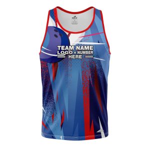 Custom Fully Sublimated Deluxe Bowling  Pattern Performance Tank Top 22594