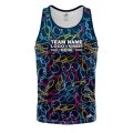 Custom Fully Sublimated Party Bowling Pattern Multicolor Performance Tank Top 22598