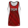 Custom Fully Sublimated Strike Bowling Pattern Red White Black Performance Tank Top 22602