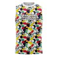 Custom Fully Sublimated Colorful Bowling Frenzy Pattern Performance Sleeveless 22606