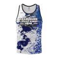 Custom Fully Sublimated Blue Splash Pattern Performance Tank Top 22641