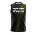 Custom Fully Sublimated Electric Fishing Pattern Dark Green Performance Sleeveless 22785