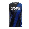 Custom Fully Sublimated Electric Fishing Pattern Blue Performance Sleeveless 22789