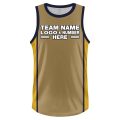 Custom Fully Sublimated Modern Two Pattern Gold Yellow Purple Performance Basketball Uniform Jersey 22817