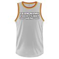 Custom Fully Sublimated Solid Pattern White Red Yellow Performance Basketball Uniform Jersey 22887