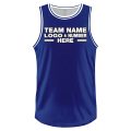 Custom Fully Sublimated Solid Two Pattern Blue White Performance Basketball Uniform Jersey 22897