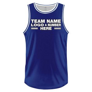 Custom Fully Sublimated Solid Two Pattern Blue White Performance Basketball Uniform Jersey 22897
