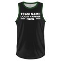 Custom Fully Sublimated Solid Four Pattern Black Green Performance Basketball Uniform Jersey 22917