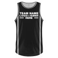 Custom Fully Sublimated Essential Pattern Black White Performance Basketball Uniform Jersey 22927