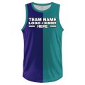 Custom Fully Sublimated Half Pattern Teal Blue Performance Basketball Uniform Jersey 23067