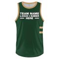 Custom Fully Sublimated Innovative Pattern Green Gold Performance Basketball Uniform Jersey 23167