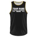 Custom Fully Sublimated Solid Fourteen Pattern Black Gold Performance Basketball Uniform Jersey 23307