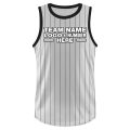 Custom Fully Sublimated Vertical Stripes Seven Pattern White Black Performance Basketball Uniform Jersey 23377