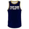 Custom Fully Sublimated Tenue Four Pattern Blue Yellow Performance Basketball Uniform Jersey 23397