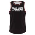Custom Fully Sublimated Tenue Six Pattern Black White Red Performance Basketball Uniform Jersey 23417