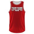 Custom Fully Sublimated Tenue Nine Pattern Red White Performance Basketball Uniform Jersey 23447