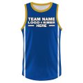 Custom Fully Sublimated Tenue Eight Pattern Blue Yellow White Performance Basketball Uniform Jersey 23437