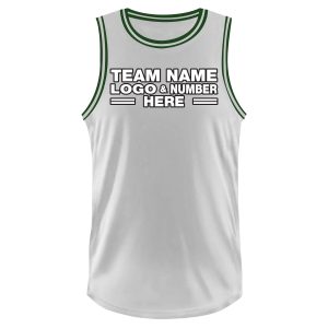 Custom Fully Sublimated Tenue Eleven Pattern Green White Performance Basketball Uniform Jersey 23467