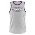 Custom Fully Sublimated Tangled Pattern White Purple Pink Teal Performance Basketball Uniform Jersey 23527