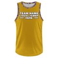 Custom Fully Sublimated Chip Seven Pattern Yellow Blue Performance Basketball Uniform Jersey 23537