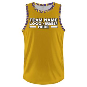 Custom Fully Sublimated Chip Seven Pattern Yellow Blue Performance Basketball Uniform Jersey 23537