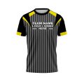 Custom Fully Sublimated Professional Referee Pattern Black Gray Yellow Performance Jersey 23557