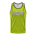 Custom Fully Sublimated Precision Referee Pattern Neon Green Performance Tank Top 23610