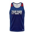 Custom Fully Sublimated Modern Referee Pattern Blue Performance Tank Top 23626