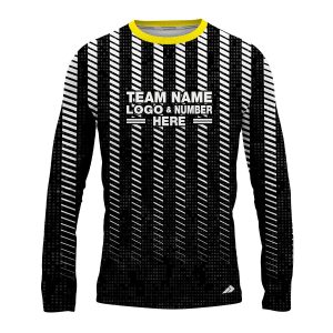 Custom Fully Sublimated Elite Referee Pattern Black Performance Long Sleeves 23698
