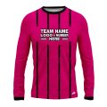 Custom Fully Sublimated Striped Referee Pattern Pink Performance Long Sleeves 23710