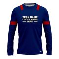 Custom Fully Sublimated Modern Referee Pattern Blue Performance Long Sleeves 23722