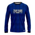 Custom Fully Sublimated Striped Referee Pattern Blue Performance Long Sleeves 23734
