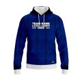 Custom Fully Sublimated Striped Referee Pattern Blue Performance Sports Pullover Hoodie 23758