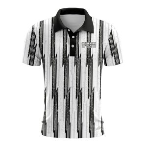 Custom Fully Sublimated Elite Referee Pattern White Performance Polo Shirt 23774